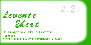 levente ekert business card